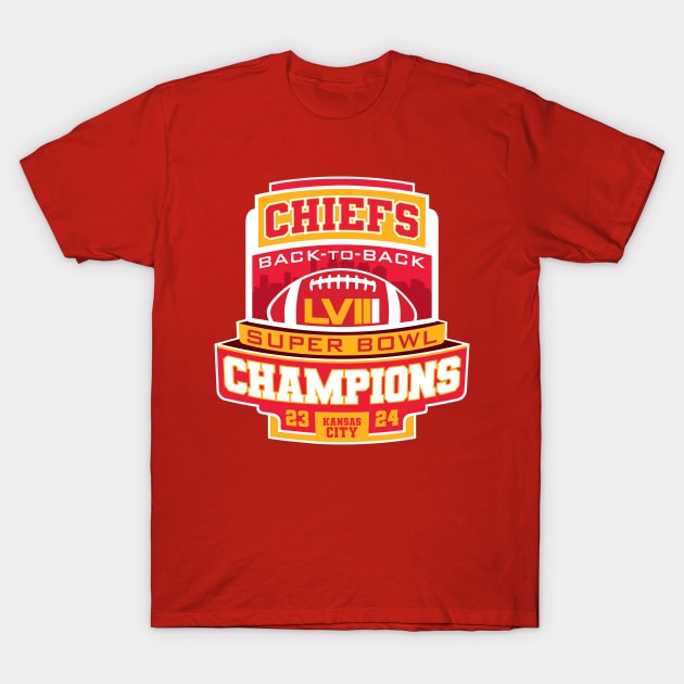 Chiefs B2B Super Bowl Champions T-Shirt by Nagorniak